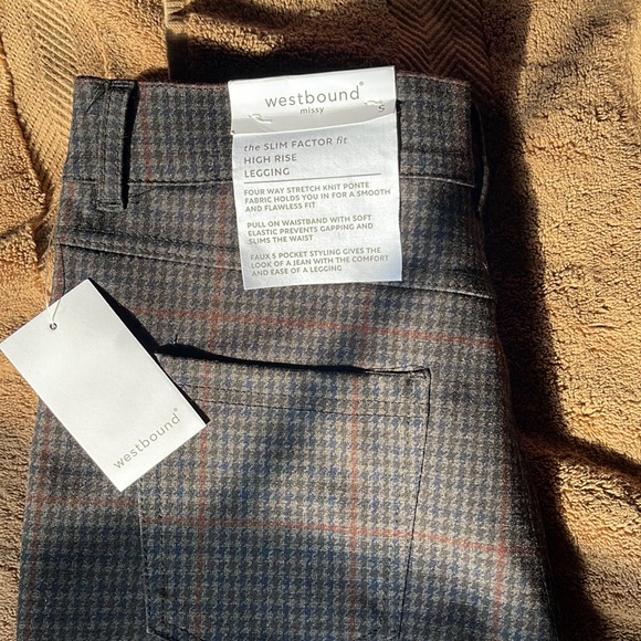 NWT Weatbound Missy the slim factor fit High rise legging herringbone check - Picture 8 of 12
